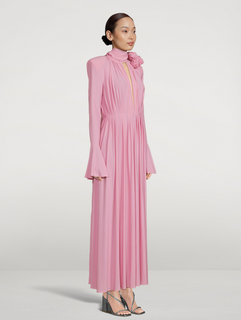 magda butrym pleated crepe maxi dress Magda Butrym - Pleated stretch-crepe midi dress