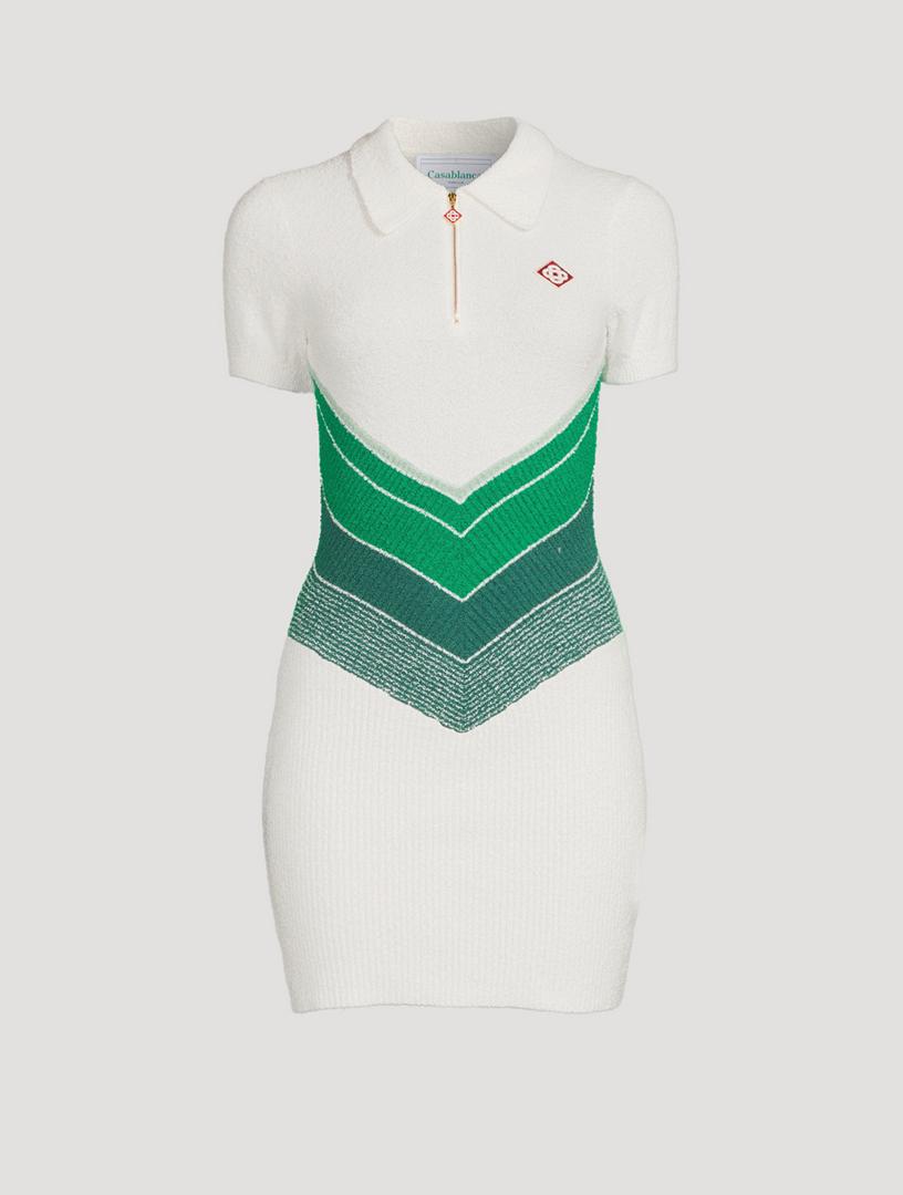 Boucl Knit Polo Dress