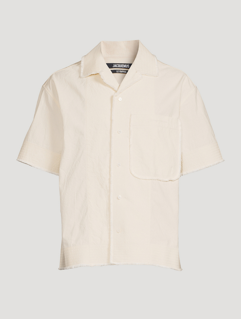 JACQUEMUS La Chemise Artichaut Cotton Frayed Shirt | Holt Renfrew