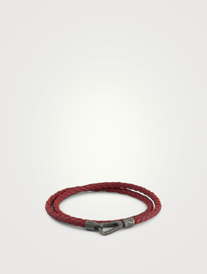 Marco Dal Maso Yellow Gold Vermeil Lash Leather Cord Bracelet