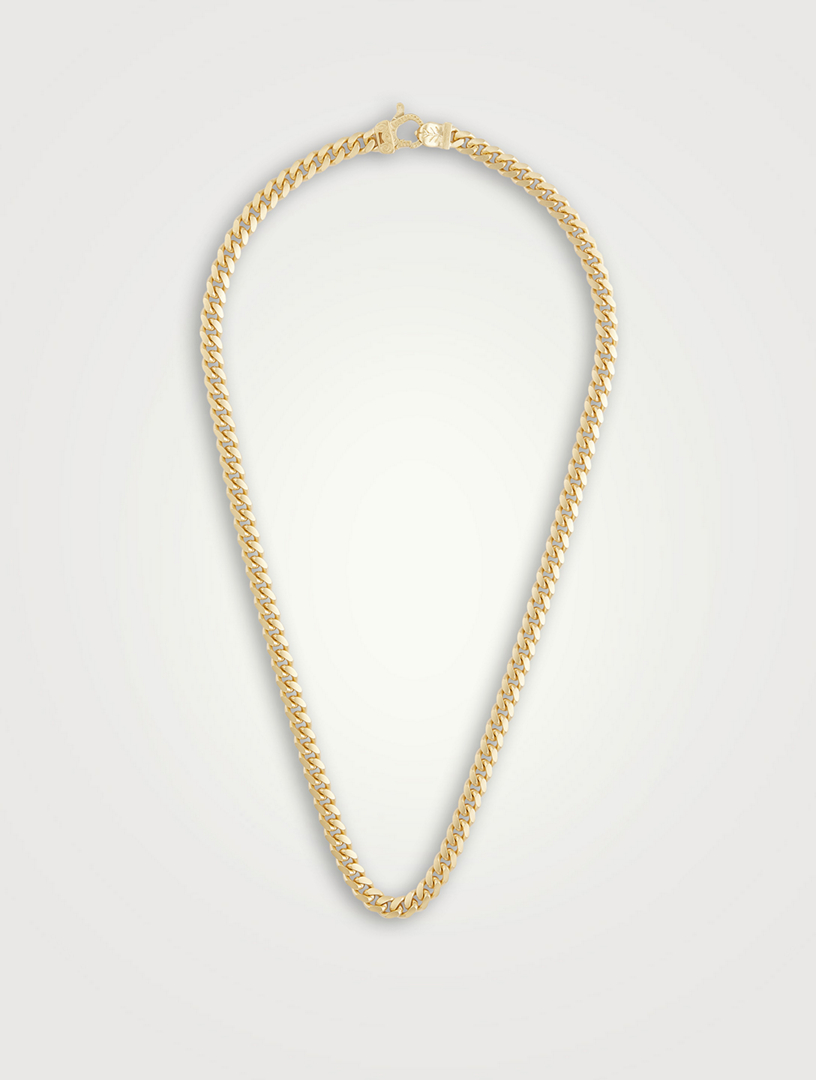 Flaming Tongue 18K Yellow Gold Matte Vermeil Silver Chain Necklace