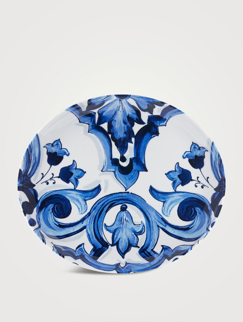 Blue Mediterraneo Fiore Oval Serving Plate