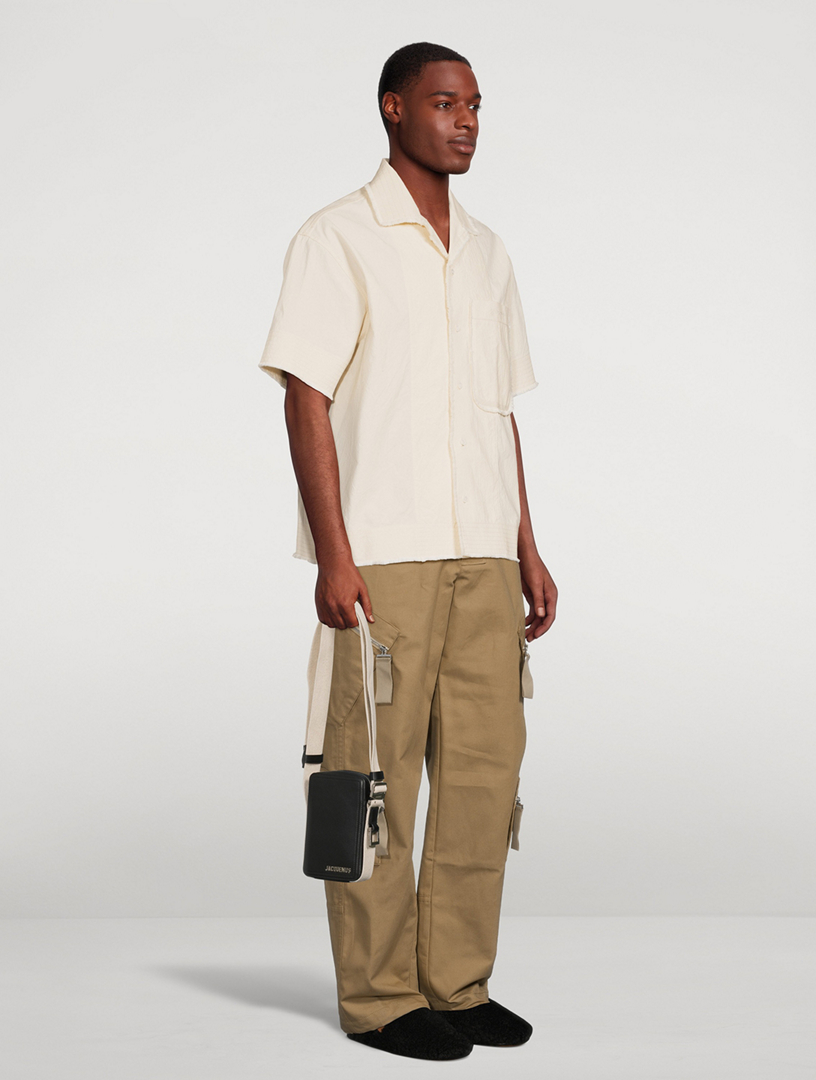 Le Cuerda Vertical Leather Crossbody Bag