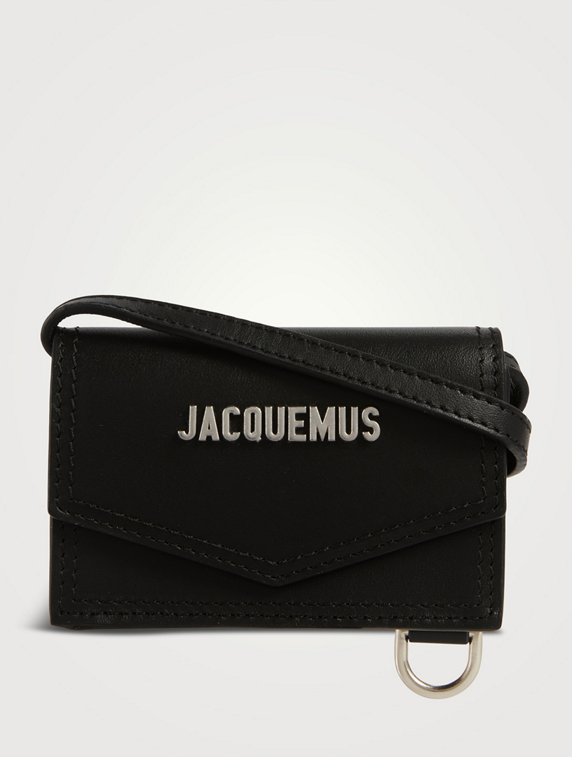 JACQUEMUS Le Porte Azur Neck Wallet in Dark Khaki