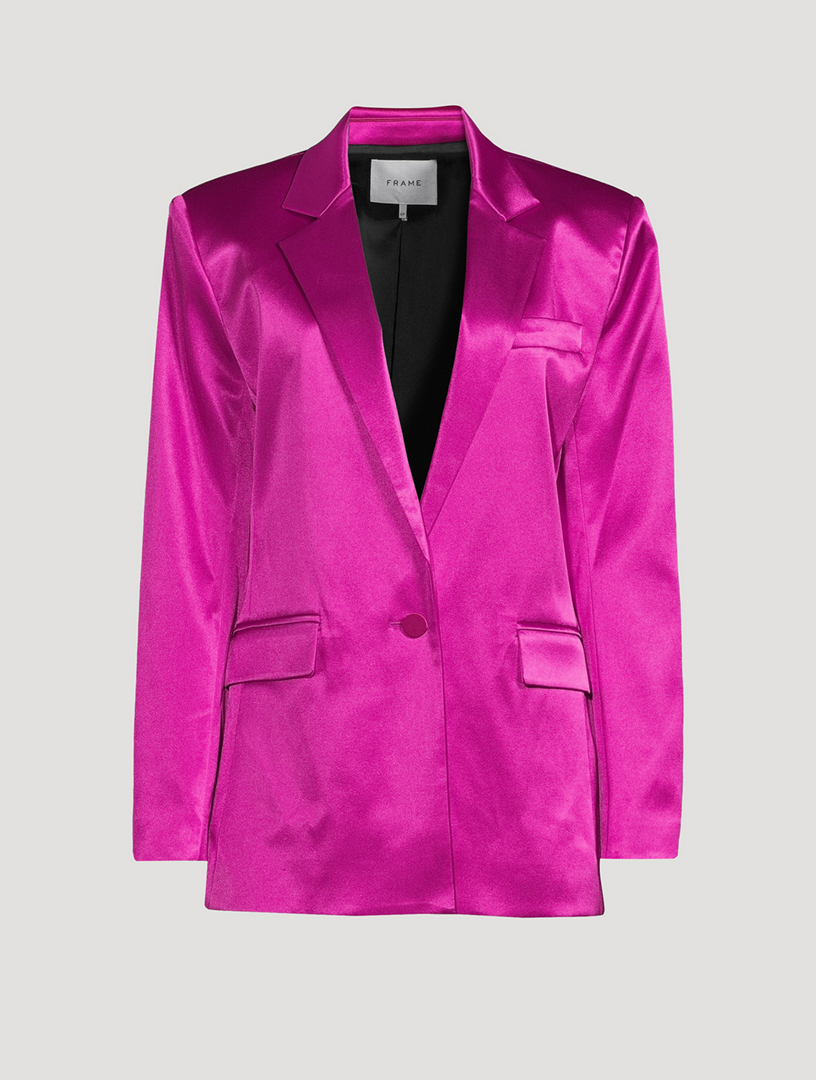 Pink hot sale satin blazer