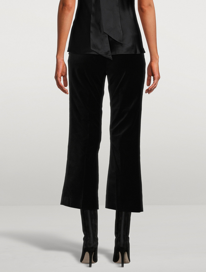 Le Crop Mini Bootcut Velvet Trousers