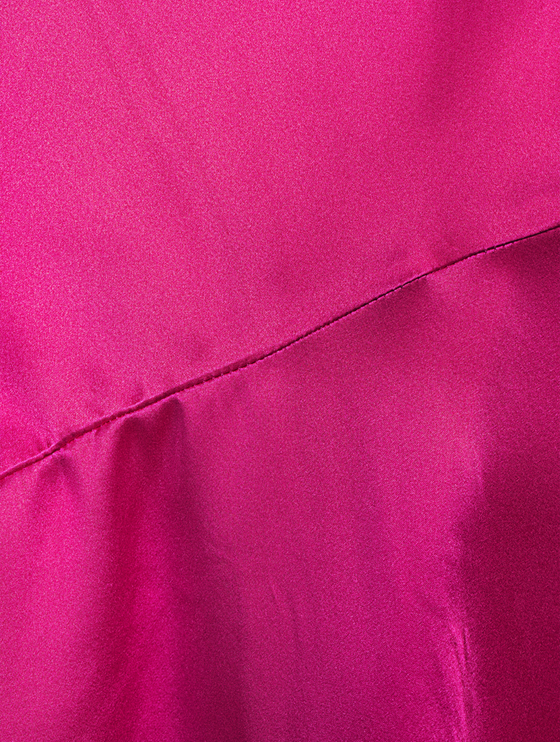 Silk Tie-Neck Halter Dress