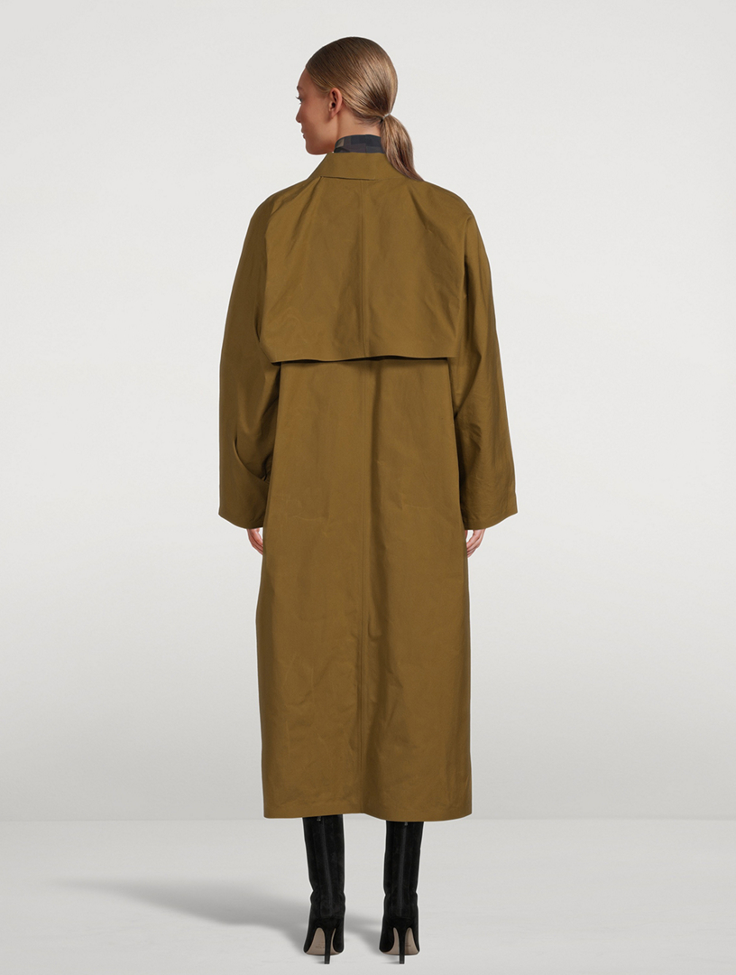 Waxed Cotton Cape Coat