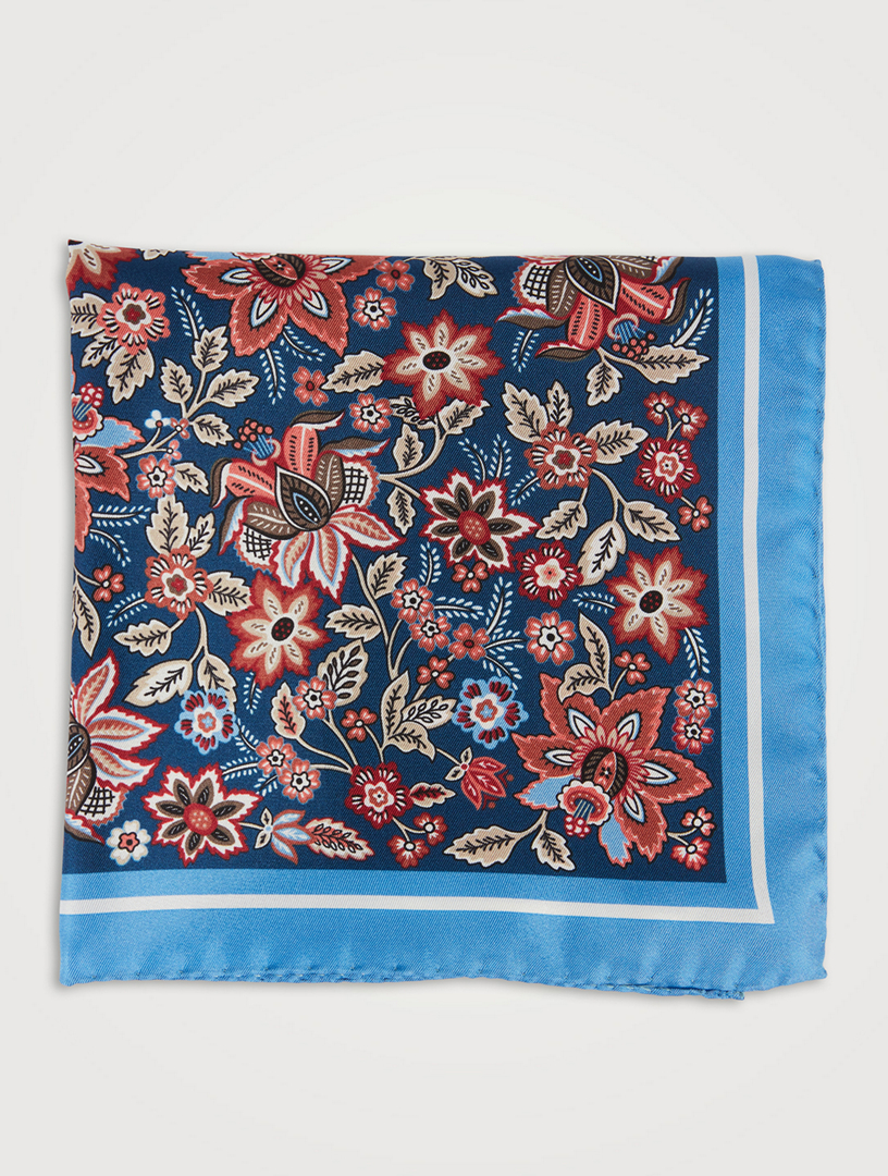 Silk Pocket Square In Floral Print