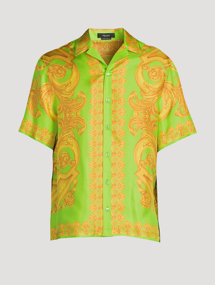 VERSACE Barocco 660 Silk Short-Sleeve Shirt | Holt Renfrew