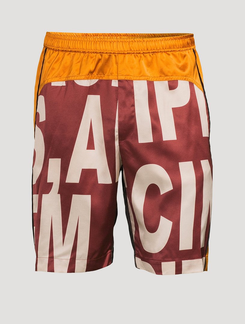 DRIES VAN NOTEN Short imprim en satin de Parcher Holt Renfrew