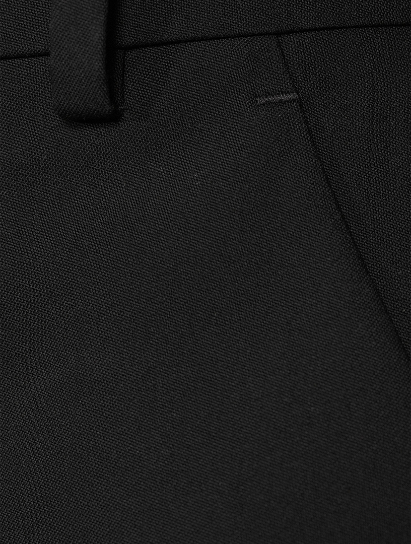Cigarette-Leg Wool Trousers