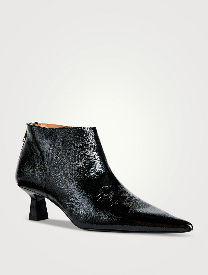 Patent Leather Ankle Boots