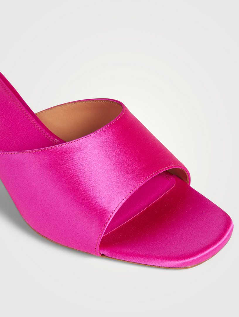 OFF-WHITE Mules en satin Lollipop | Holt Renfrew