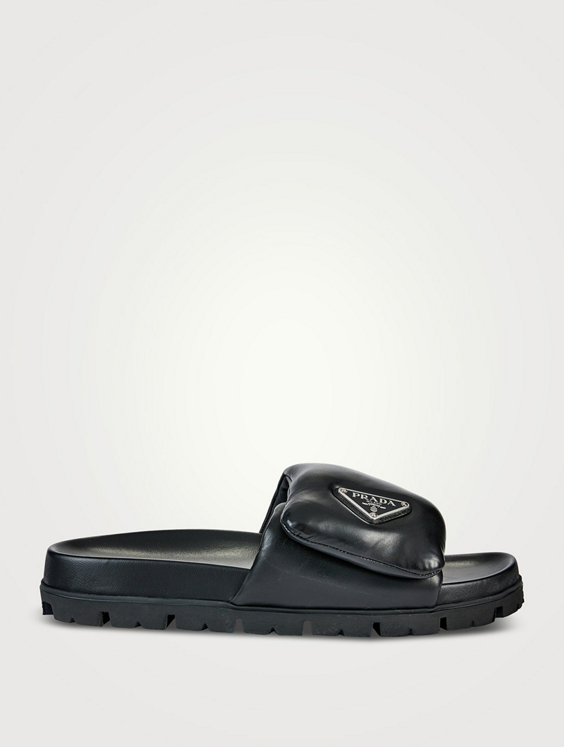 PRADA Padded Leather Pool Slide Sandals Holt Renfrew