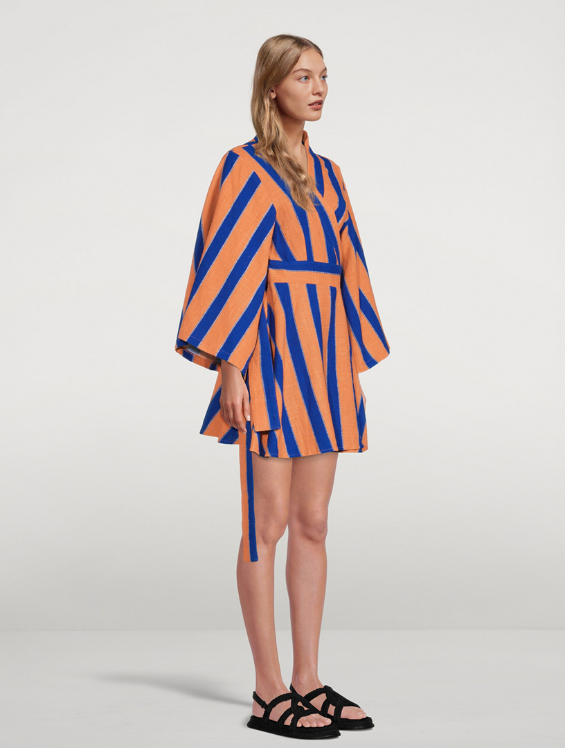Lenny Cotton Striped Mini Dress