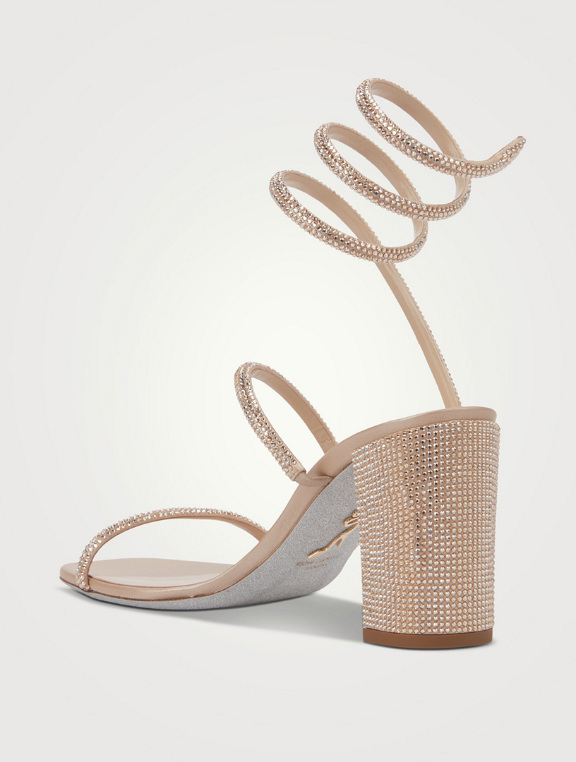 Cleo Crystal Satin Sandals
