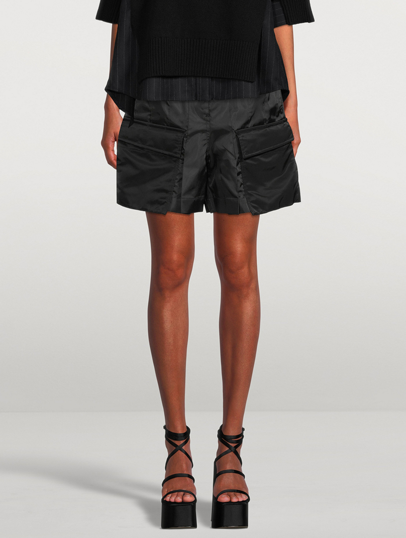 Nylon Twill Cargo Shorts