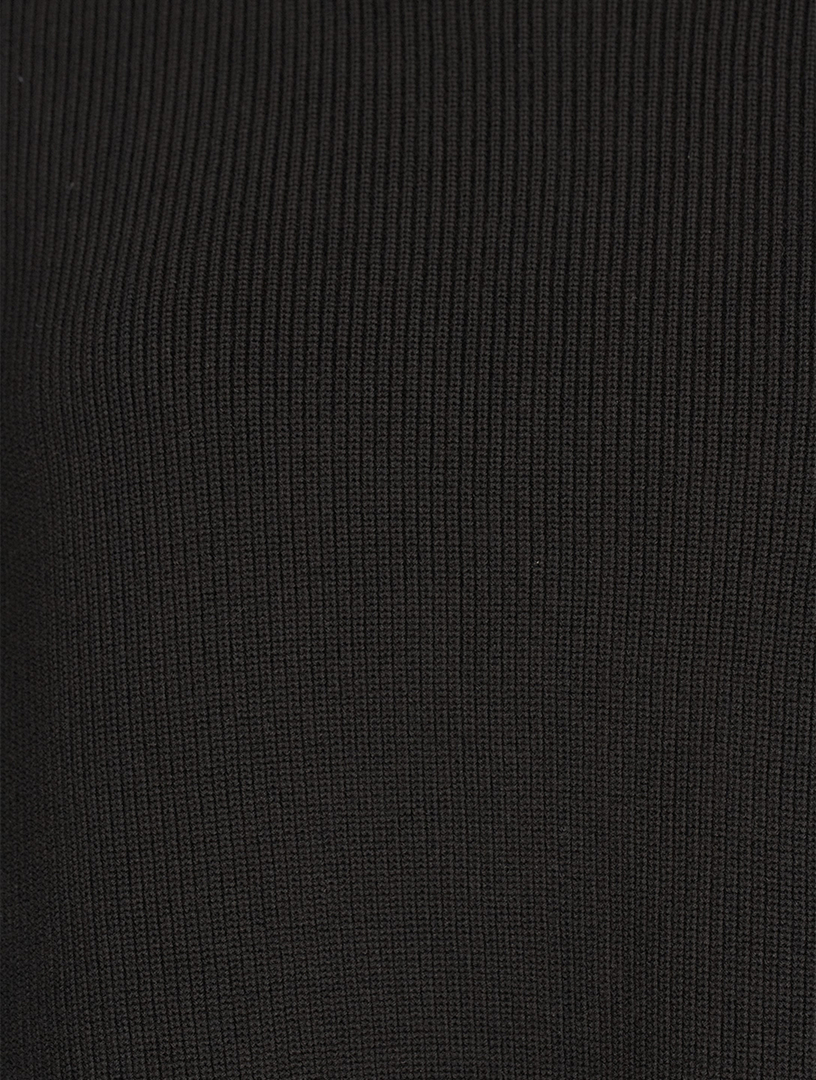 Knit And Denim Pullover