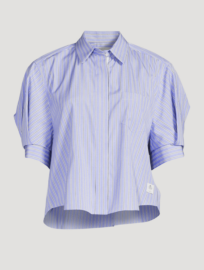 Sacai x Thomas Mason Poplin Shirt In Stripe Print