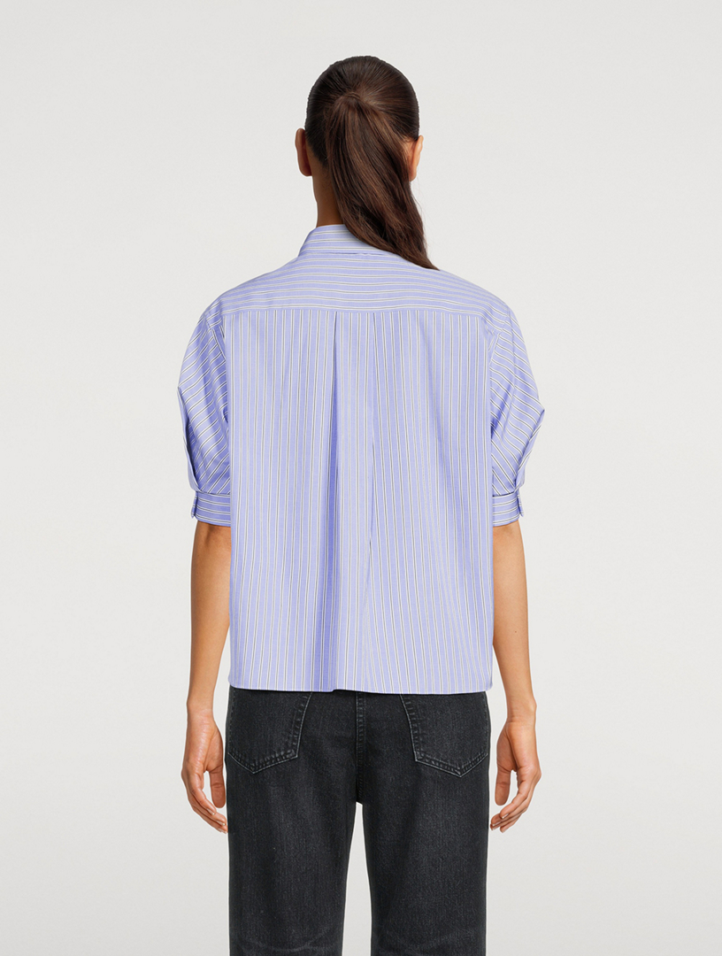 Sacai x Thomas Mason Poplin Shirt In Stripe Print