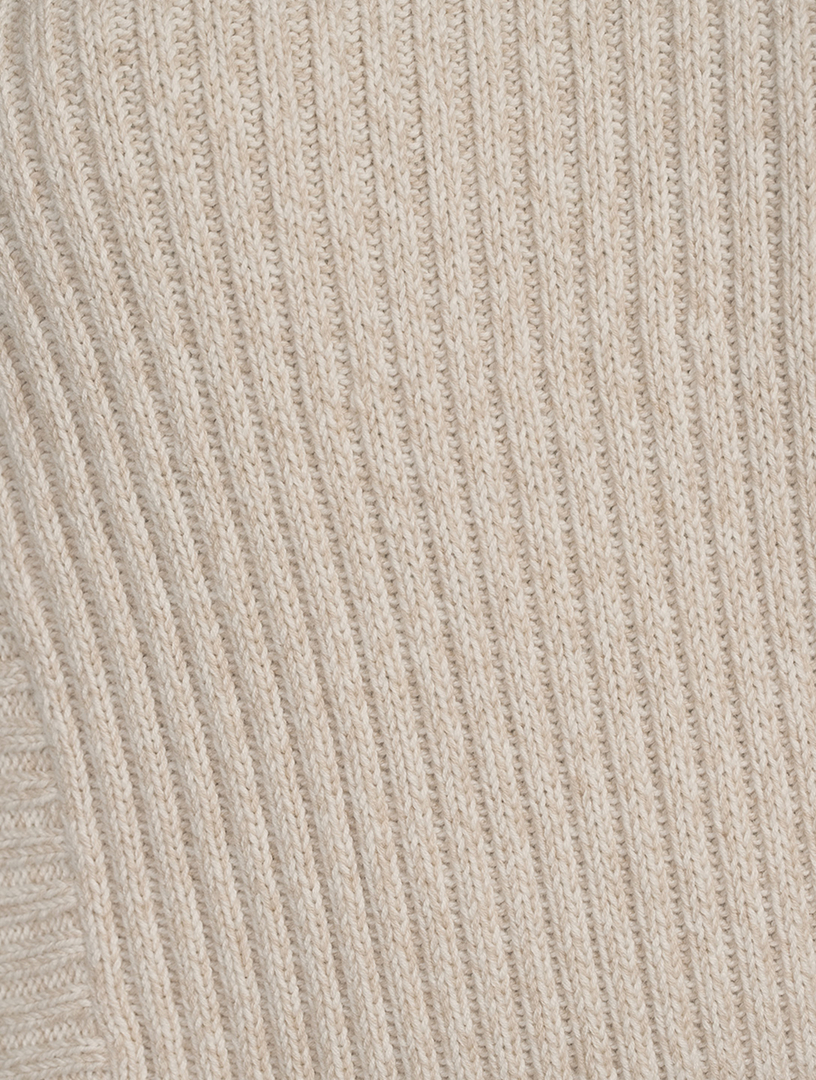 Marled Asymmetrical Turtleneck Sweater
