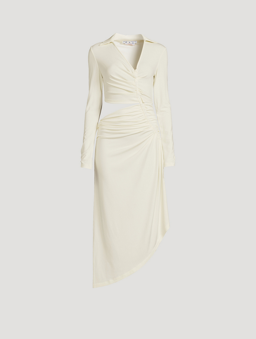 Cut-Out Crepe Midi Dress