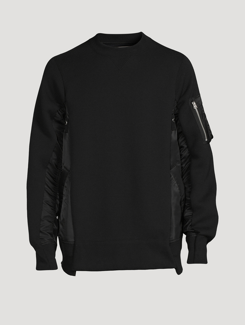 Sponge Sweat And Nylon Twill Sweatshirt