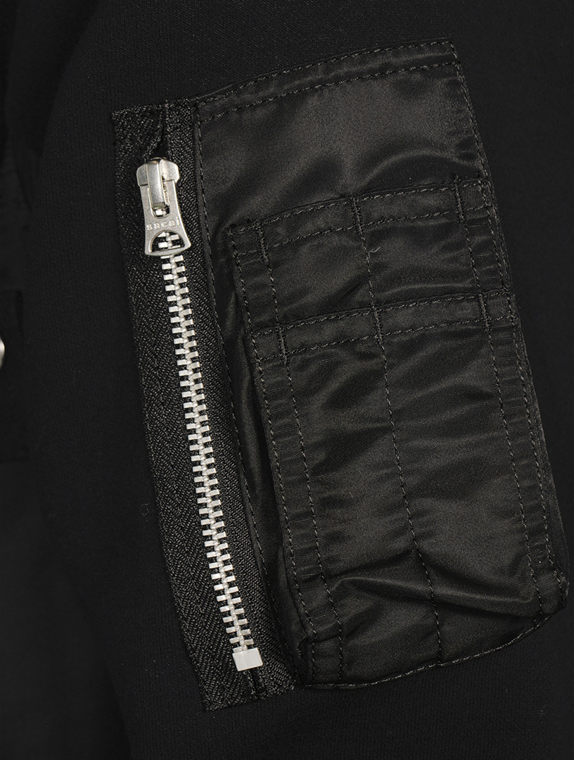Sponge Sweat And Nylon Twill Sweatshirt