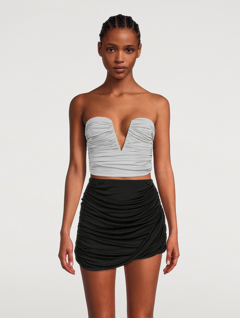 Sesis Ruched Strapless Top