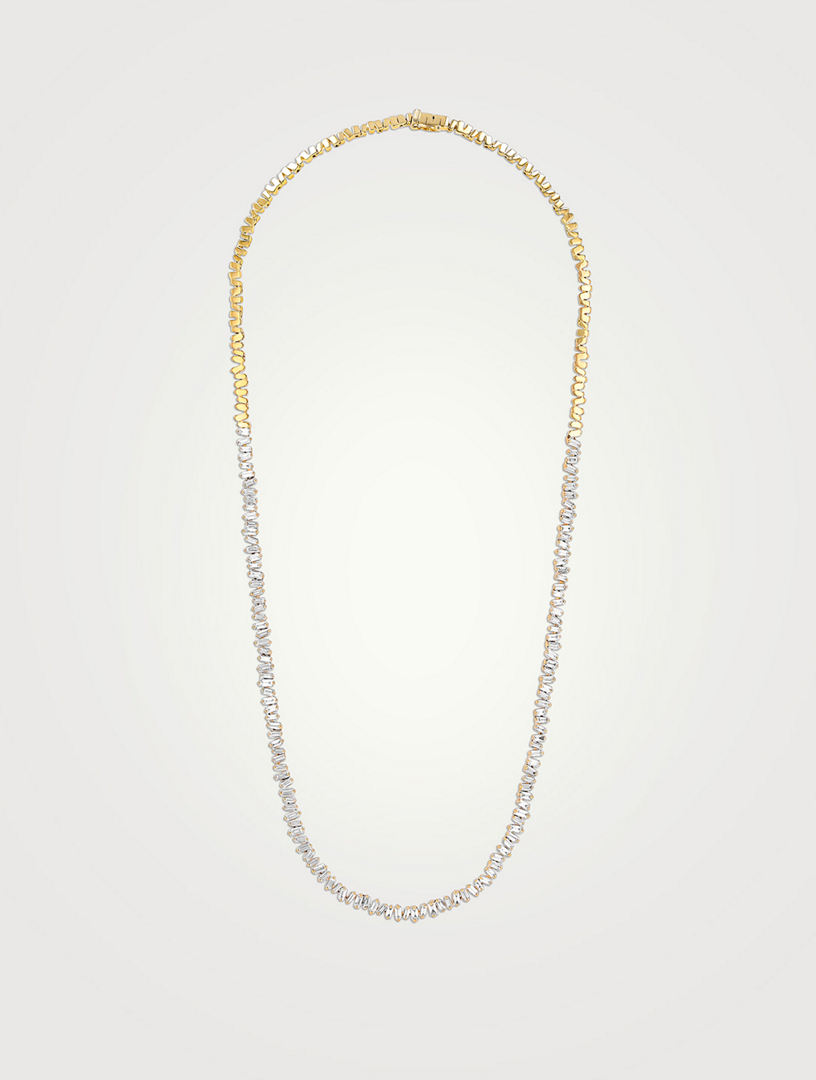 18K Gold Classic Diamond Mini Tennis Necklace
