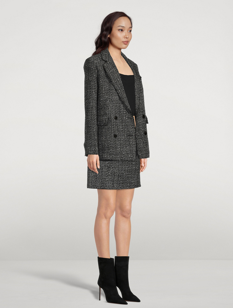 THEORY Piazza Tweed Double Breasted Jacket Holt Renfrew