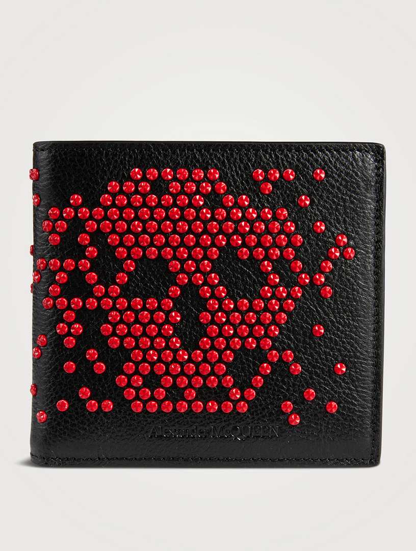 Studded Leather Billfold Wallet