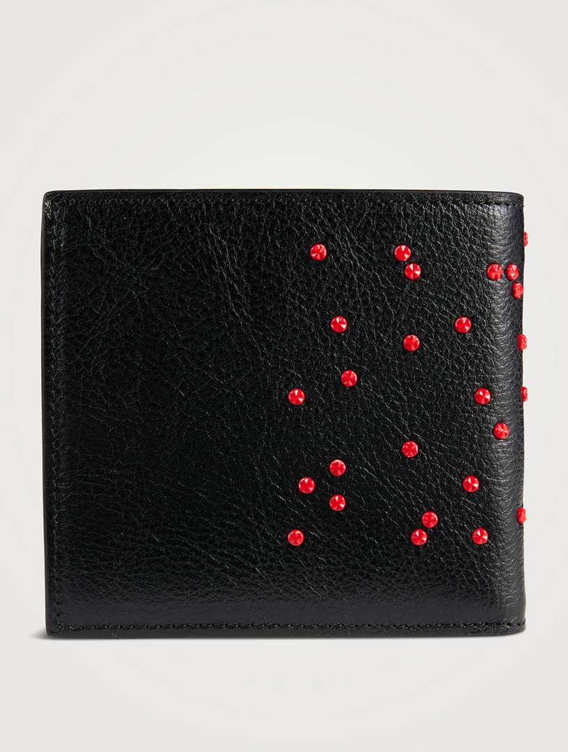 Studded Leather Billfold Wallet