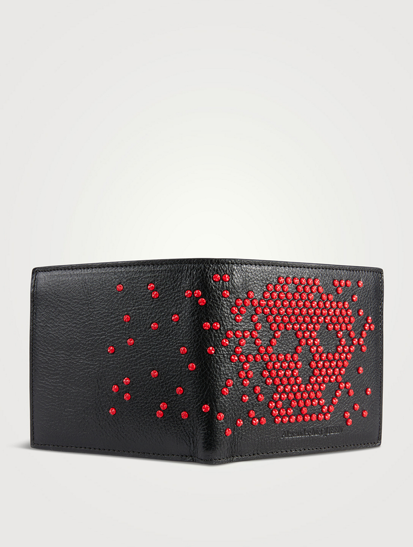 Studded Leather Billfold Wallet