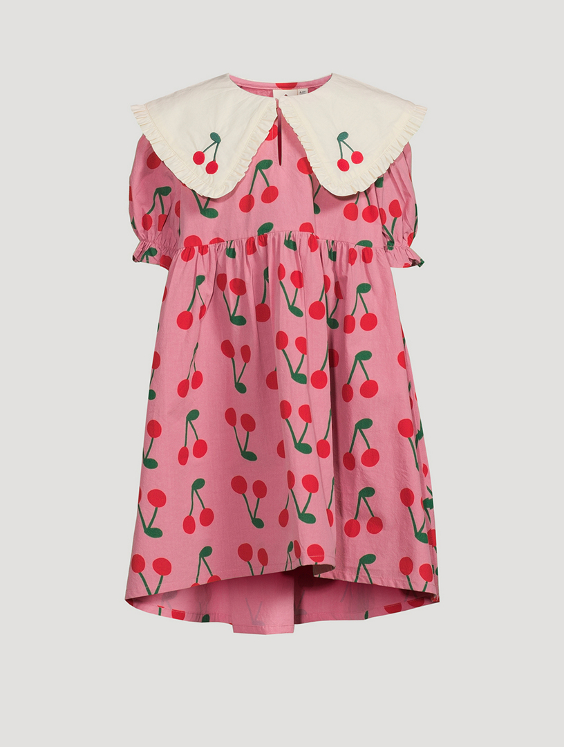 JELLYMALLOW Cerise Cotton Collar Dress