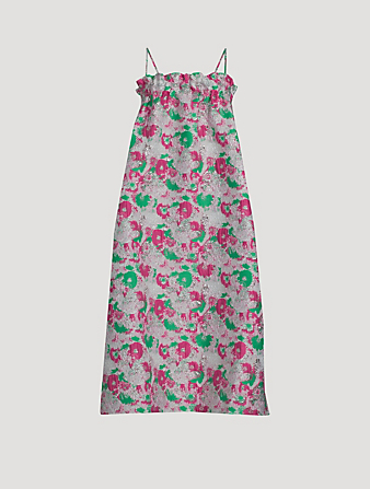 GANNI 3D Jacquard Floral Midi Dress | Holt Renfrew