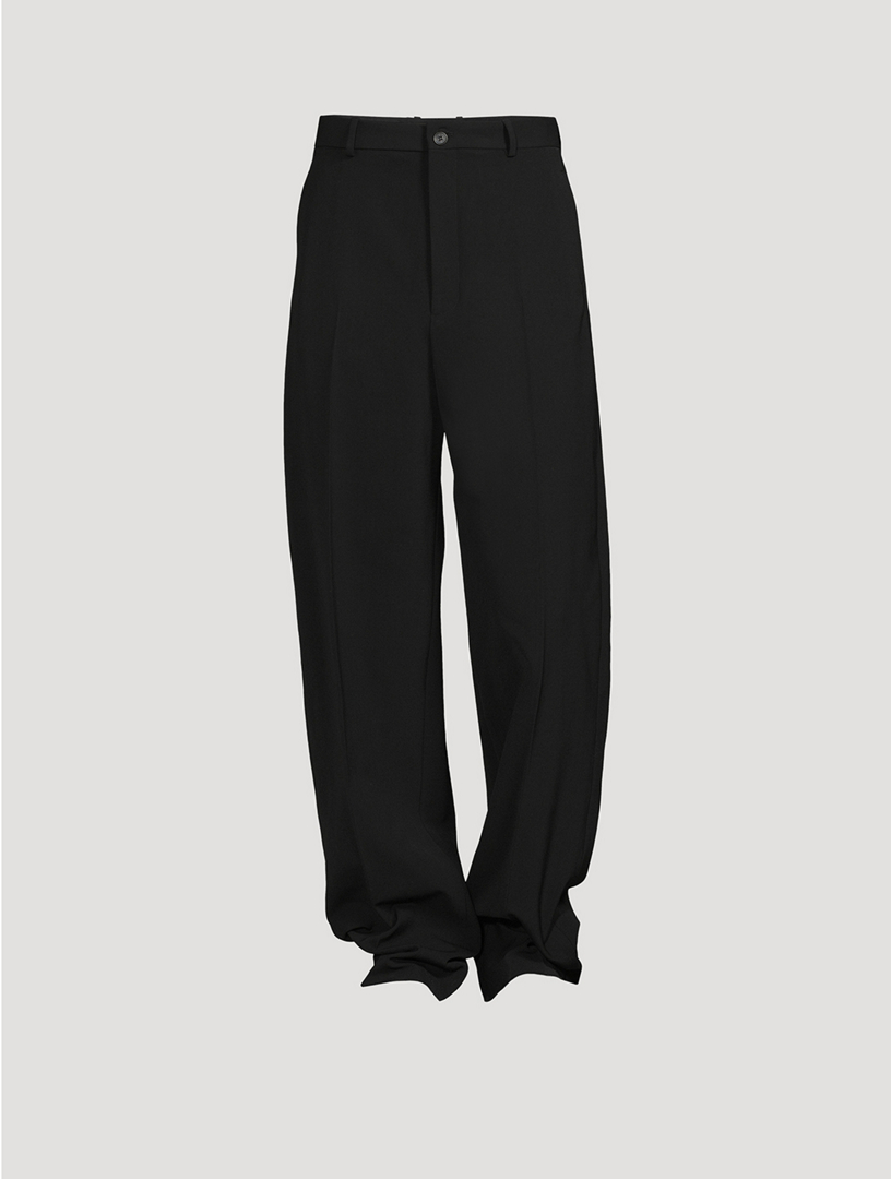 Wool-Blend Oversized Pants