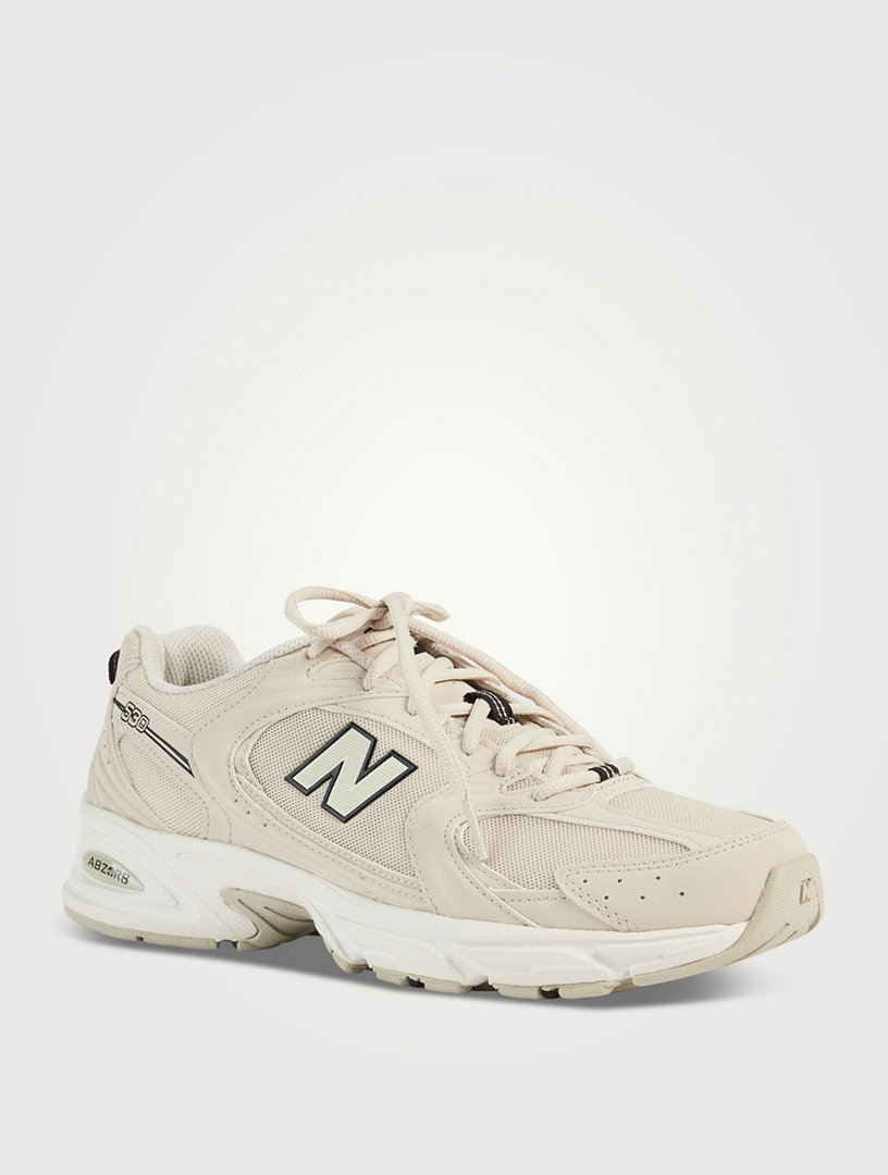 New balance outlet white mesh sneakers