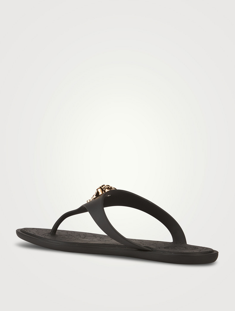 Shop Versace Men's Black And Gold Tanga Slip