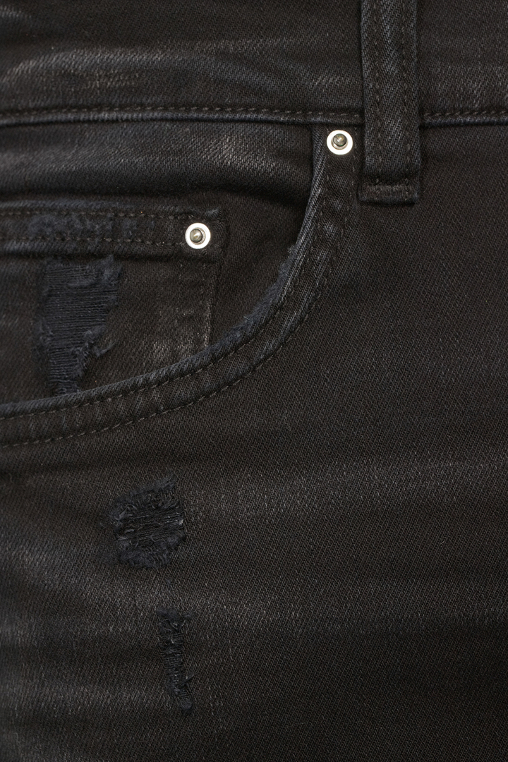 【HI FI FNK】Ruin Washed Black Jeans HI FI FNK】Ruin Washed Black Jeans
