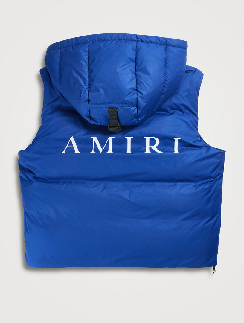 Nylon Down Vest With Hood