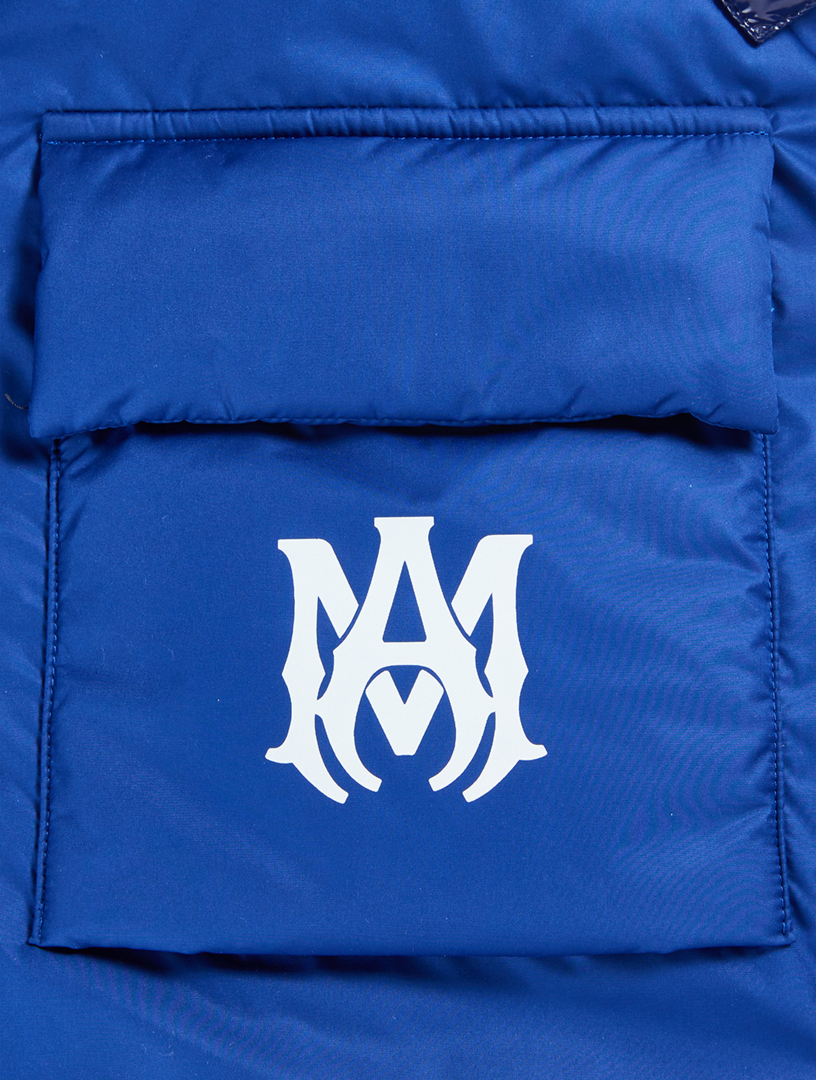 Nylon Down Vest With Hood