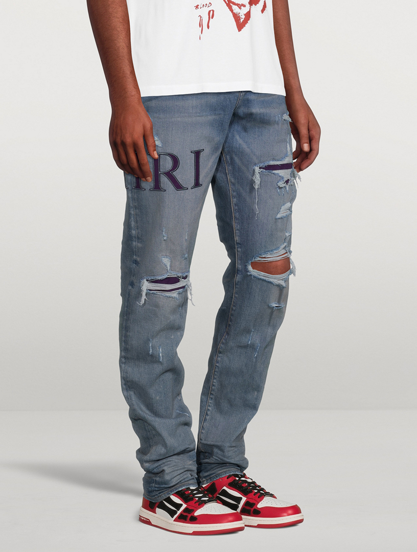 Serif Logo Slim-Fit Jeans