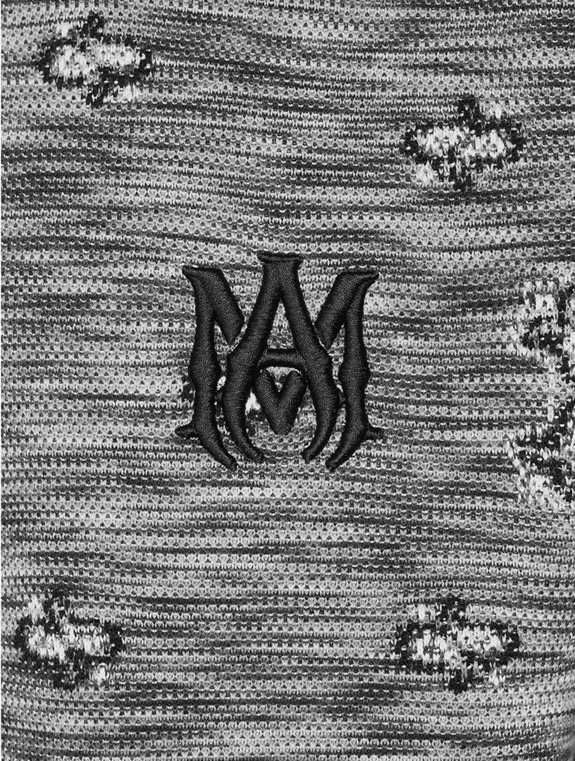 Amiri Monogram-Embroidered Space-Dye Bandana Hoodie