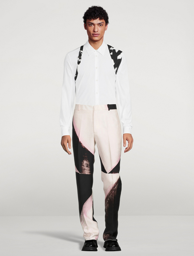 ALEXANDER MCQUEEN Brushstroke Slim-Fit Cigarette Pants
