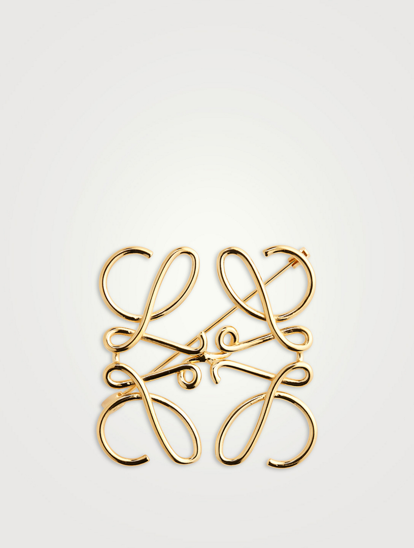 Loewe anagram brooch on sale gold