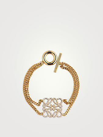 Pavé Anagram Bracelet With Crystal
