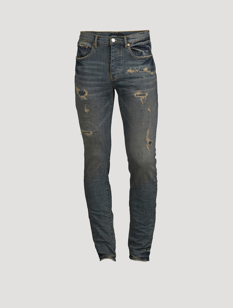 mid-rise skinny-cut jeans, Purple Brand