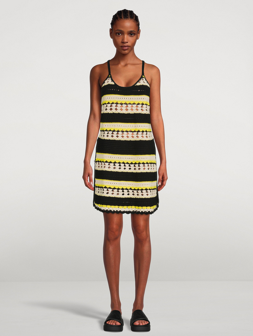 dresses by tribal Tribal | Sleeveless Dress with Crochet Trim